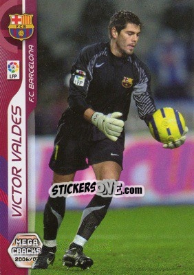 Sticker Victor Valdes - Liga 2006-2007. Megacracks n. 38 - Panini