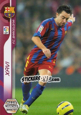 Sticker Xavi - Liga 2006-2007. Megacracks - Panini