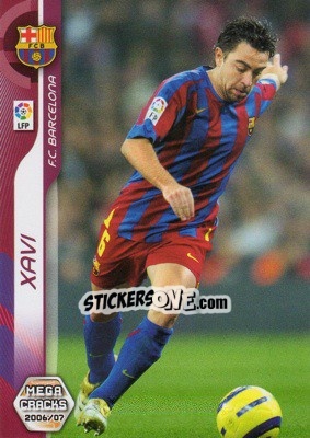 Sticker Xavi - Liga 2006-2007. Megacracks n. 49 - Panini