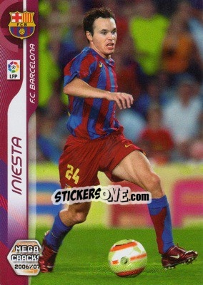 Sticker Iniesta - Liga 2006-2007. Megacracks n. 50 - Panini