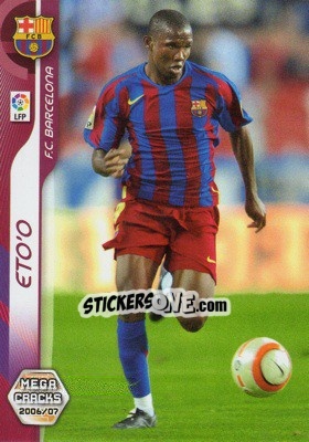 Sticker Eto'o - Liga 2006-2007. Megacracks n. 53 - Panini