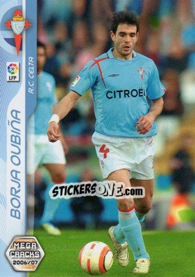 Sticker Borja Oubina - Liga 2006-2007. Megacracks - Panini