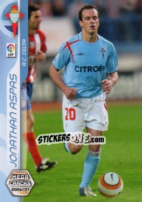 Sticker Jonathan Aspas - Liga 2006-2007. Megacracks - Panini