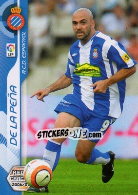 Sticker De la Pena - Liga 2006-2007. Megacracks - Panini