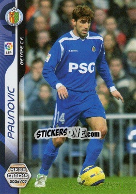 Sticker Paunovic - Liga 2006-2007. Megacracks n. 142 - Panini