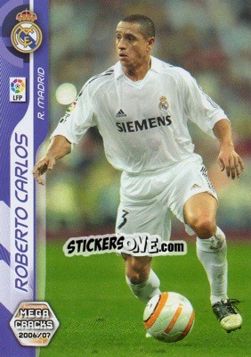 Figurina Roberto Carlos - Liga 2006-2007. Megacracks - Panini