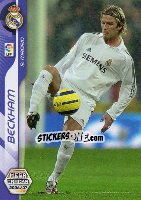 Figurina Beckham - Liga 2006-2007. Megacracks - Panini