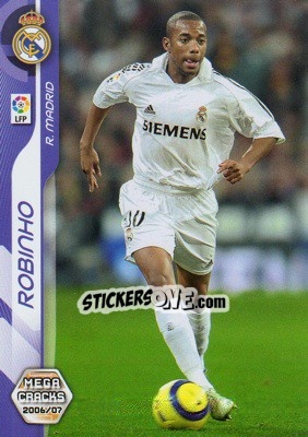Sticker Robinho - Liga 2006-2007. Megacracks n. 195 - Panini