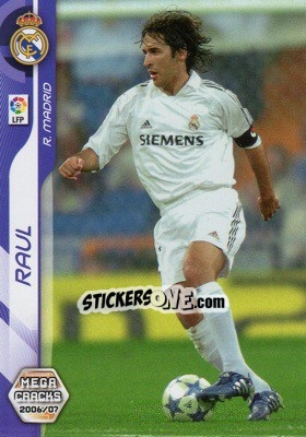 Sticker Raul González - Liga 2006-2007. Megacracks n. 196 - Panini