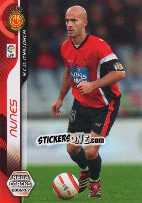 Sticker Nunes - Liga 2006-2007. Megacracks n. 204 - Panini