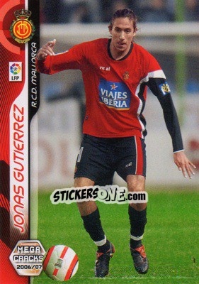 Sticker Jonas Gutierrez - Liga 2006-2007. Megacracks - Panini
