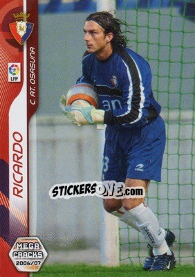 Sticker Ricardo - Liga 2006-2007. Megacracks - Panini