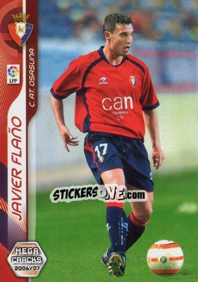 Sticker Javier Flano - Liga 2006-2007. Megacracks - Panini