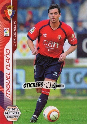 Cromo Miguel Flano - Liga 2006-2007. Megacracks - Panini