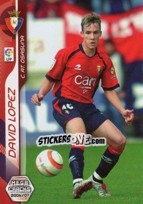 Sticker David Lopez - Liga 2006-2007. Megacracks - Panini