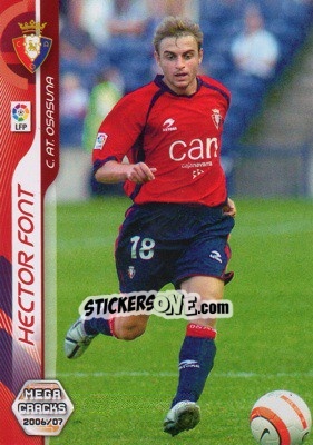 Sticker Hector Font - Liga 2006-2007. Megacracks - Panini