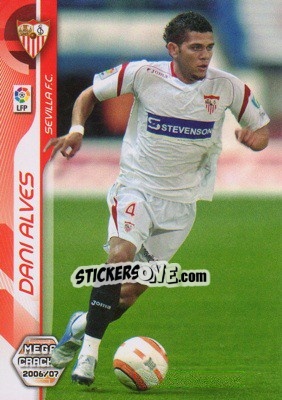 Sticker Dani Alves - Liga 2006-2007. Megacracks - Panini