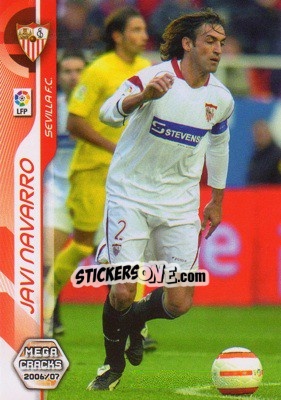 Cromo Javi Navarro - Liga 2006-2007. Megacracks - Panini