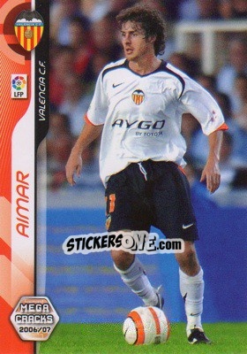 Sticker Aimar - Liga 2006-2007. Megacracks - Panini