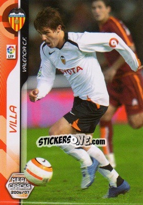 Sticker David Villa - Liga 2006-2007. Megacracks n. 324 - Panini