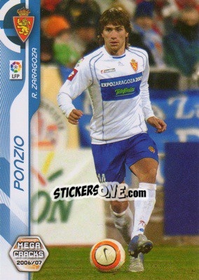 Sticker Ponzio - Liga 2006-2007. Megacracks - Panini