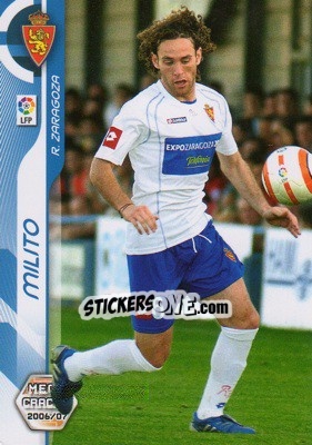 Sticker Gabriel Milito - Liga 2006-2007. Megacracks - Panini