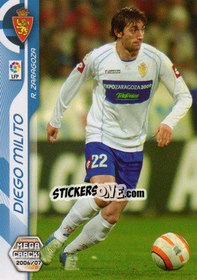 Figurina Diego Milito - Liga 2006-2007. Megacracks - Panini