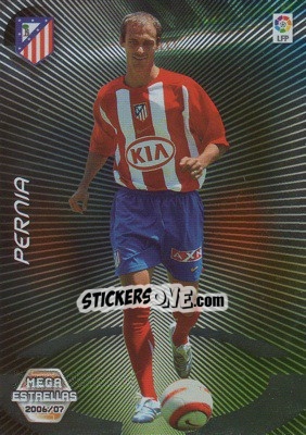 Figurina Pernia - Liga 2006-2007. Megacracks - Panini