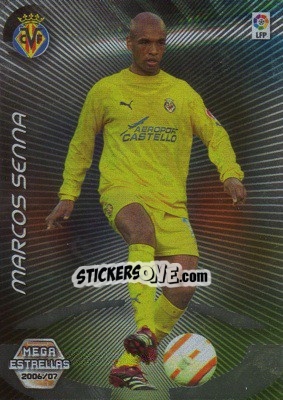 Figurina Marcos Senna - Liga 2006-2007. Megacracks - Panini