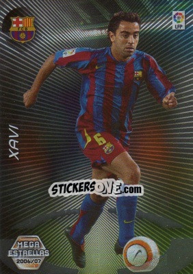 Cromo Xavi - Liga 2006-2007. Megacracks - Panini