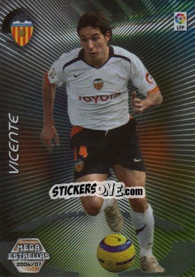 Sticker Vicente - Liga 2006-2007. Megacracks - Panini