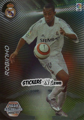 Sticker Robinho - Liga 2006-2007. Megacracks n. 387 - Panini