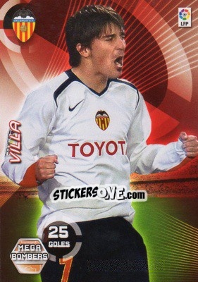 Sticker David Villa - Liga 2006-2007. Megacracks n. 389 - Panini