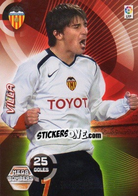 Figurina David Villa - Liga 2006-2007. Megacracks - Panini