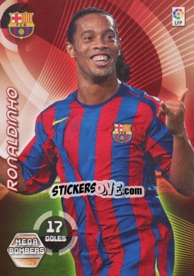 Figurina Ronaldinho - Liga 2006-2007. Megacracks - Panini