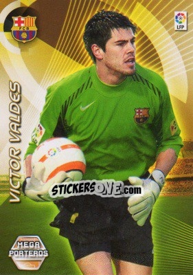 Sticker Victor Valdes - Liga 2006-2007. Megacracks n. 396 - Panini
