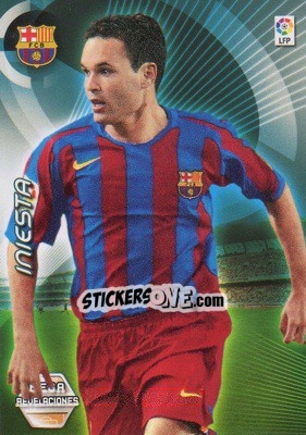 Sticker Iniesta - Liga 2006-2007. Megacracks - Panini