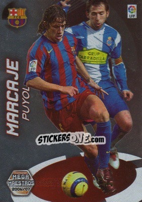 Sticker Puyol - Liga 2006-2007. Megacracks n. 411 - Panini