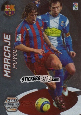 Cromo Puyol - Liga 2006-2007. Megacracks - Panini