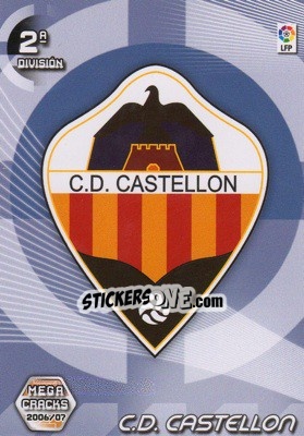Cromo C.D. Castellon (Emblema) - Liga 2006-2007. Megacracks - Panini