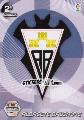 Figurina Albacete Balompe (Emblema) - Liga 2006-2007. Megacracks - Panini