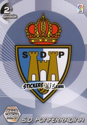 Figurina S.D. Ponferradina (Emblema) - Liga 2006-2007. Megacracks n. 436 - Panini