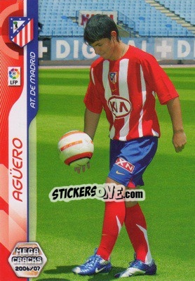 Sticker Aguero - Liga 2006-2007. Megacracks - Panini