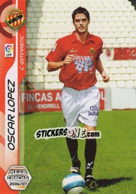 Sticker Oscar Lopez - Liga 2006-2007. Megacracks n. 484 - Panini