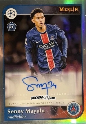 Sticker Senny Mayulu - UEFA Club Competitions 2024-2025
 n. AU-SM - Topps Merlin