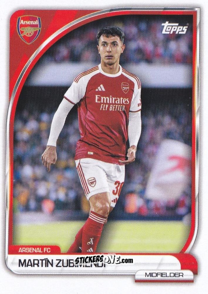Sticker Martín Zubimendi - Arsenal 2025-2026 Collector Tin
 n. 9 - Topps
