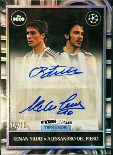 Sticker Kenan Yildiz / Alessandro Del Piero - DECO UEFA Club Competitions 2025-2026
 n. A168 - Topps