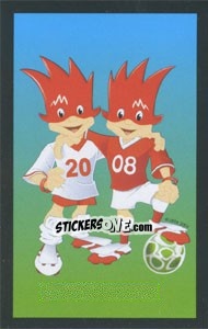 Sticker Official Mascots - UEFA Euro Austria-Switzerland 2008. Mini sticker-set - Panini