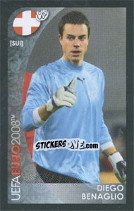Sticker Diego Benaglio - UEFA Euro Austria-Switzerland 2008. Mini sticker-set - Panini