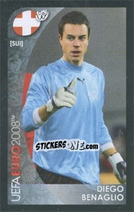 Sticker Diego Benaglio - UEFA Euro Austria-Switzerland 2008. Mini sticker-set n. 5 - Panini